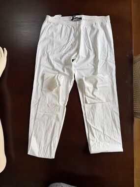 Twin-Set White Women's Skinny Cotton Pants